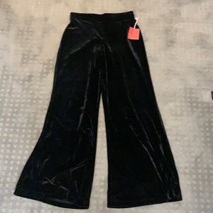 Black Velvet Wide Leg pants